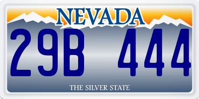 NV license plate 29B444