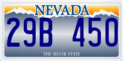 NV license plate 29B450