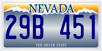 NV license plate 29B451