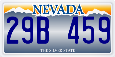 NV license plate 29B459