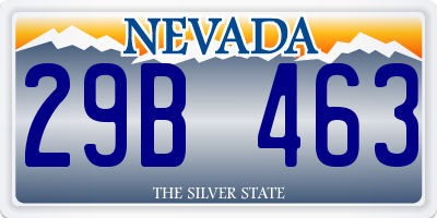 NV license plate 29B463