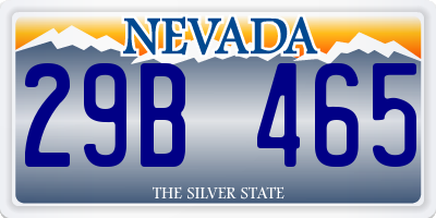 NV license plate 29B465