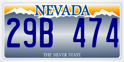 NV license plate 29B474