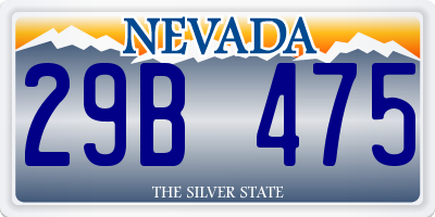NV license plate 29B475