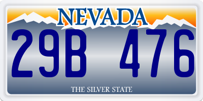NV license plate 29B476
