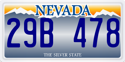 NV license plate 29B478