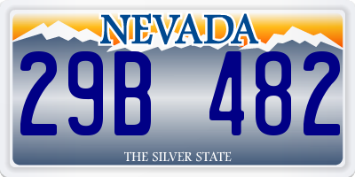 NV license plate 29B482