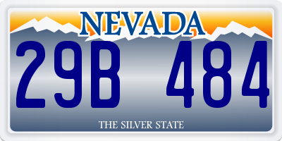 NV license plate 29B484