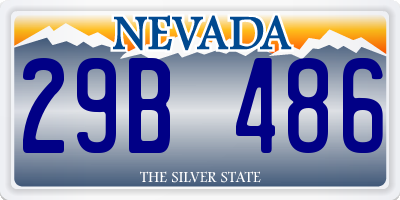 NV license plate 29B486