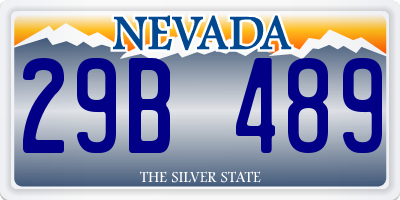 NV license plate 29B489