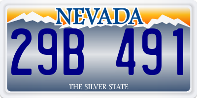 NV license plate 29B491