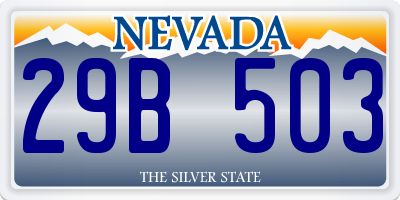 NV license plate 29B503