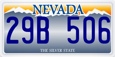 NV license plate 29B506