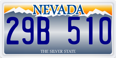 NV license plate 29B510