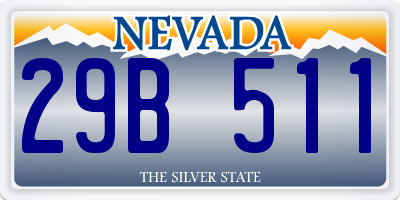 NV license plate 29B511