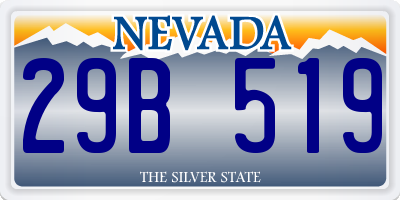 NV license plate 29B519
