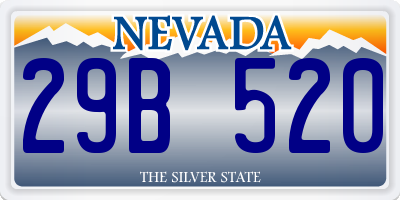 NV license plate 29B520