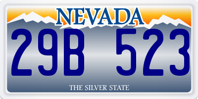 NV license plate 29B523