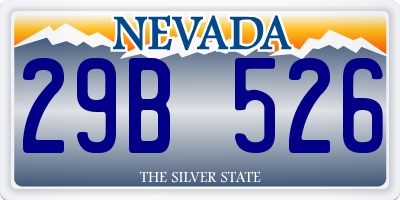 NV license plate 29B526