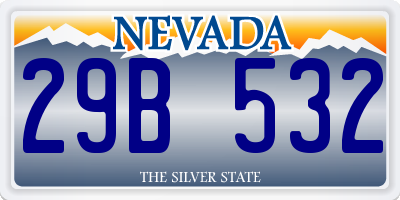 NV license plate 29B532