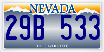 NV license plate 29B533