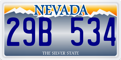 NV license plate 29B534