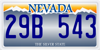 NV license plate 29B543