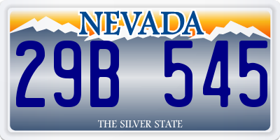 NV license plate 29B545