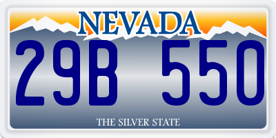 NV license plate 29B550