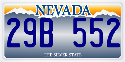 NV license plate 29B552