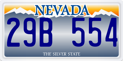 NV license plate 29B554