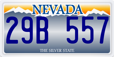 NV license plate 29B557