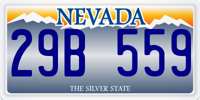 NV license plate 29B559