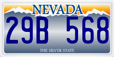 NV license plate 29B568