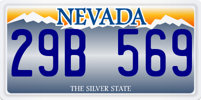 NV license plate 29B569
