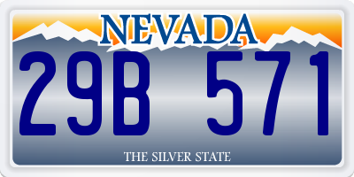NV license plate 29B571