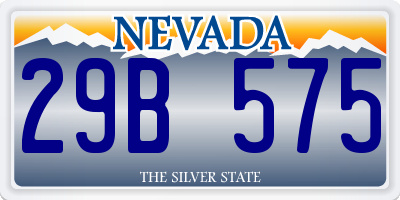 NV license plate 29B575