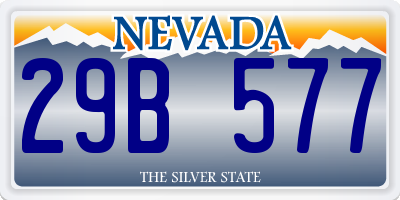 NV license plate 29B577