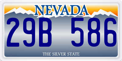 NV license plate 29B586