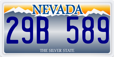 NV license plate 29B589