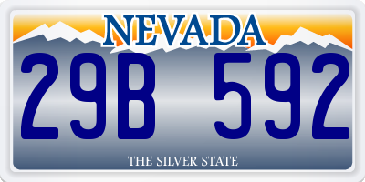 NV license plate 29B592