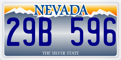 NV license plate 29B596