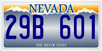 NV license plate 29B601