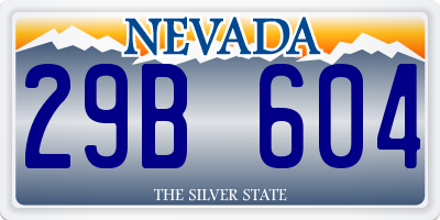 NV license plate 29B604