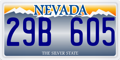 NV license plate 29B605