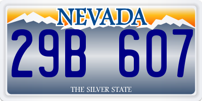 NV license plate 29B607