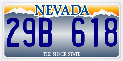 NV license plate 29B618