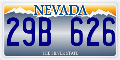 NV license plate 29B626