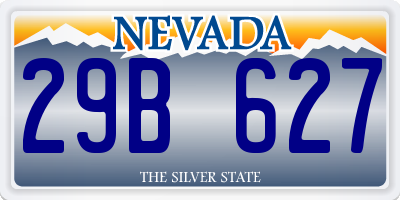 NV license plate 29B627