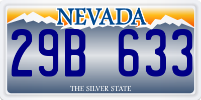 NV license plate 29B633